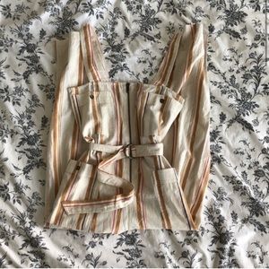 Billabong Light the Night striped zip up jumpsuit